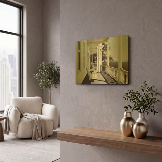 'Gaslights' By Zhen-Huan Lu Gold Metal Wall Art