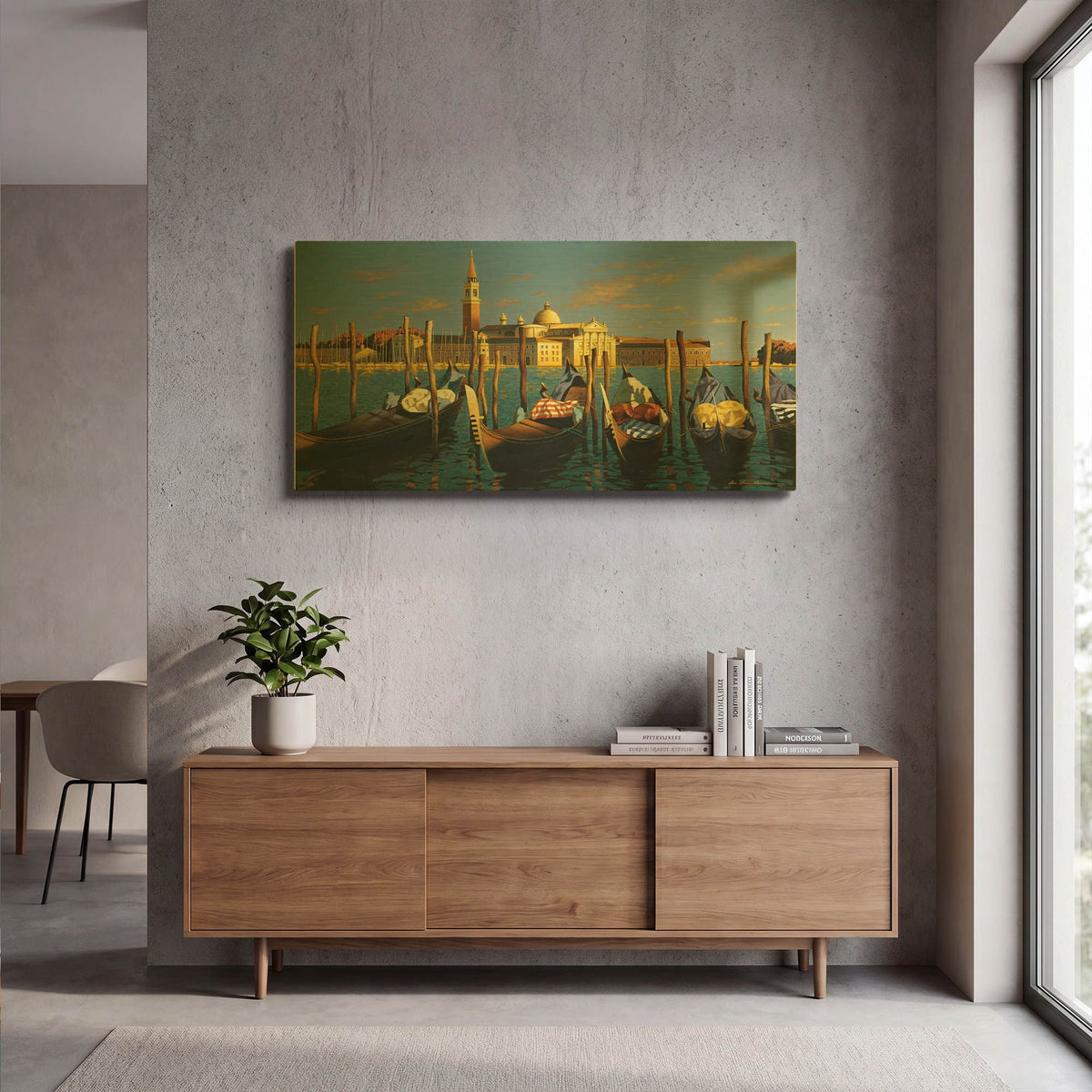 'Venice' By Zhen-Huan Lu Gold Metal Wall Art