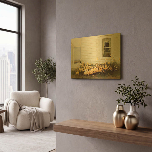 'In Bloom' By Zhen-Huan Lu Gold Metal Wall Art