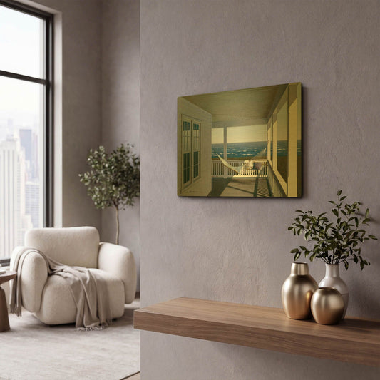 'White Caps' By Zhen-Huan Lu Gold Metal Wall Art