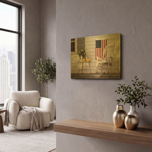 'Fourth Of July' By Zhen-Huan Lu Gold Metal Wall Art