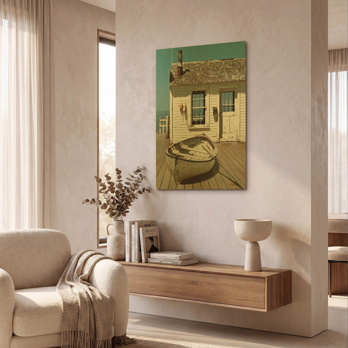 'Weathered Traveler' By Zhen-Huan Lu Gold Metal Wall Art