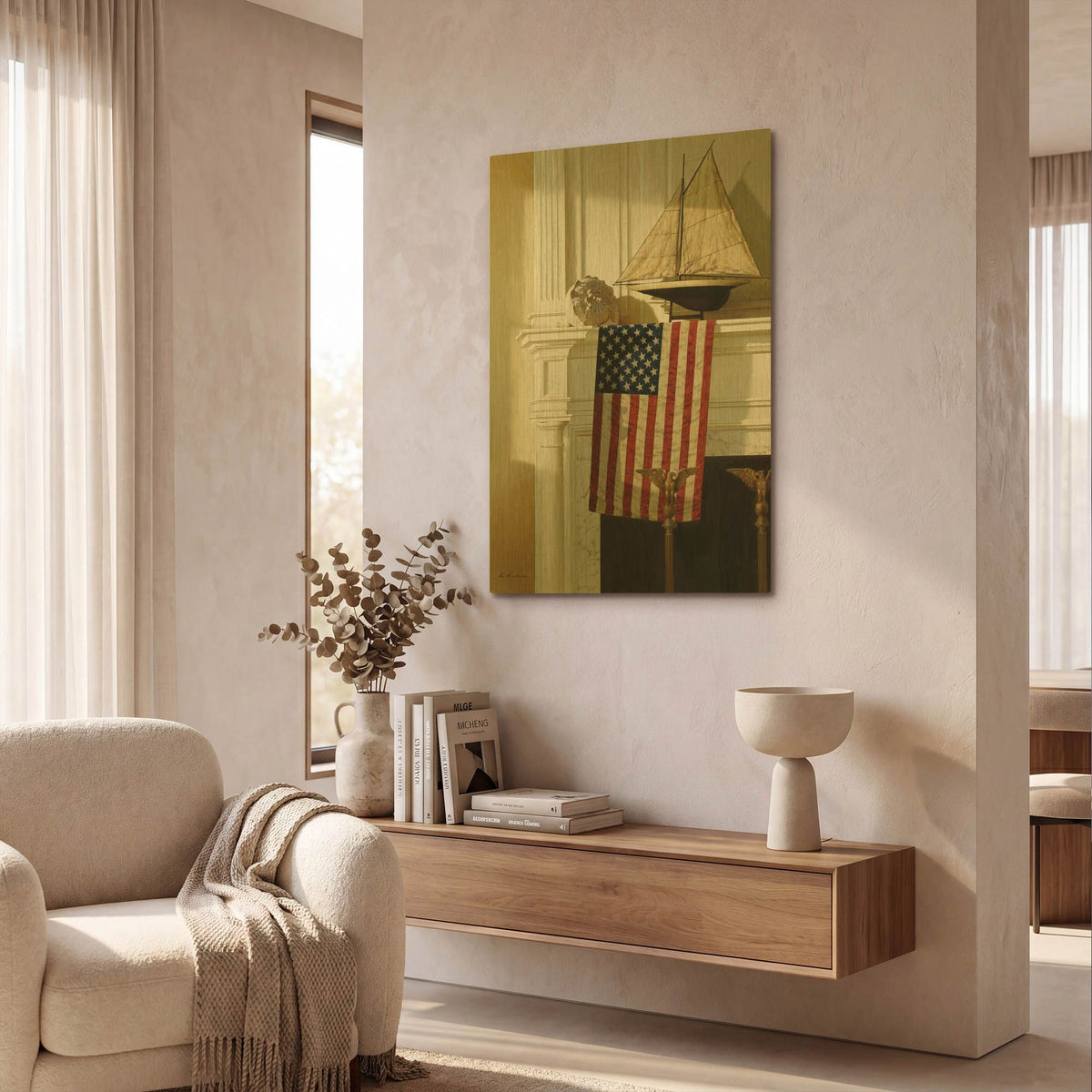 'Justice' By Zhen-Huan Lu Gold Metal Wall Art