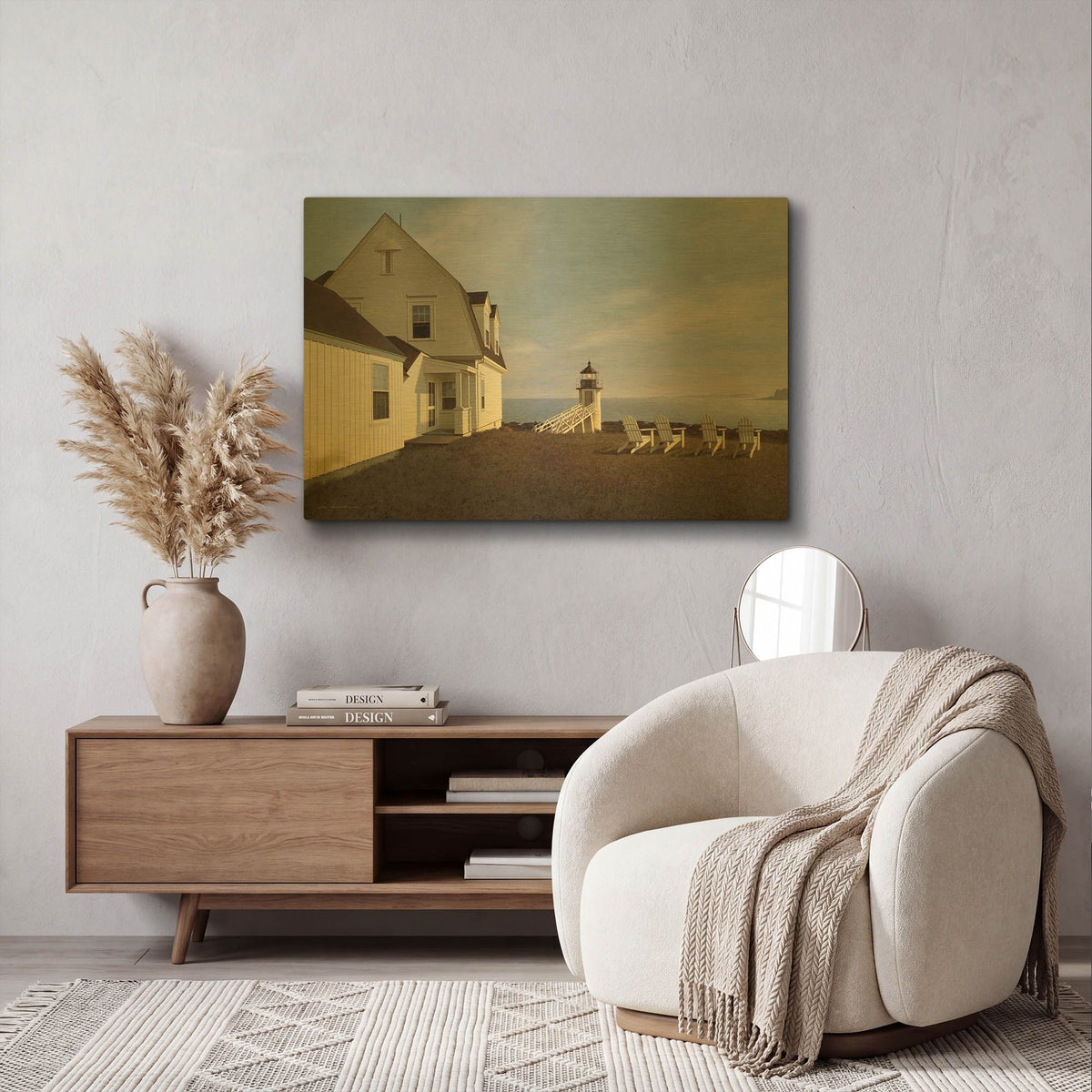 'Island View' By Zhen-Huan Lu Gold Metal Wall Art