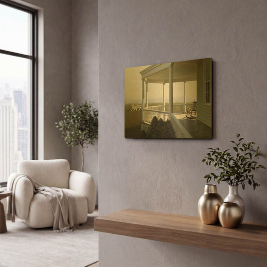 'New Porch' By Zhen-Huan Lu Gold Metal Wall Art