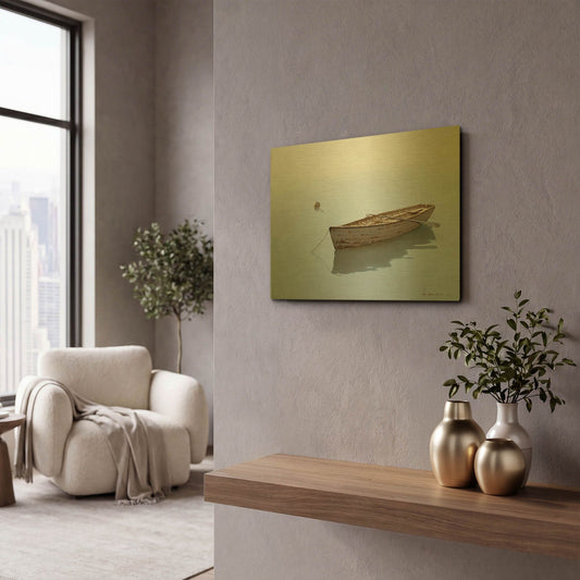 'Floating' By Zhen-Huan Lu Gold Metal Wall Art