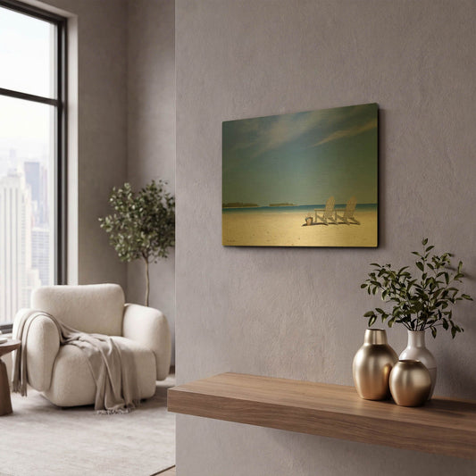 'A View For Two' By Zhen-Huan Lu Gold Metal Wall Art
