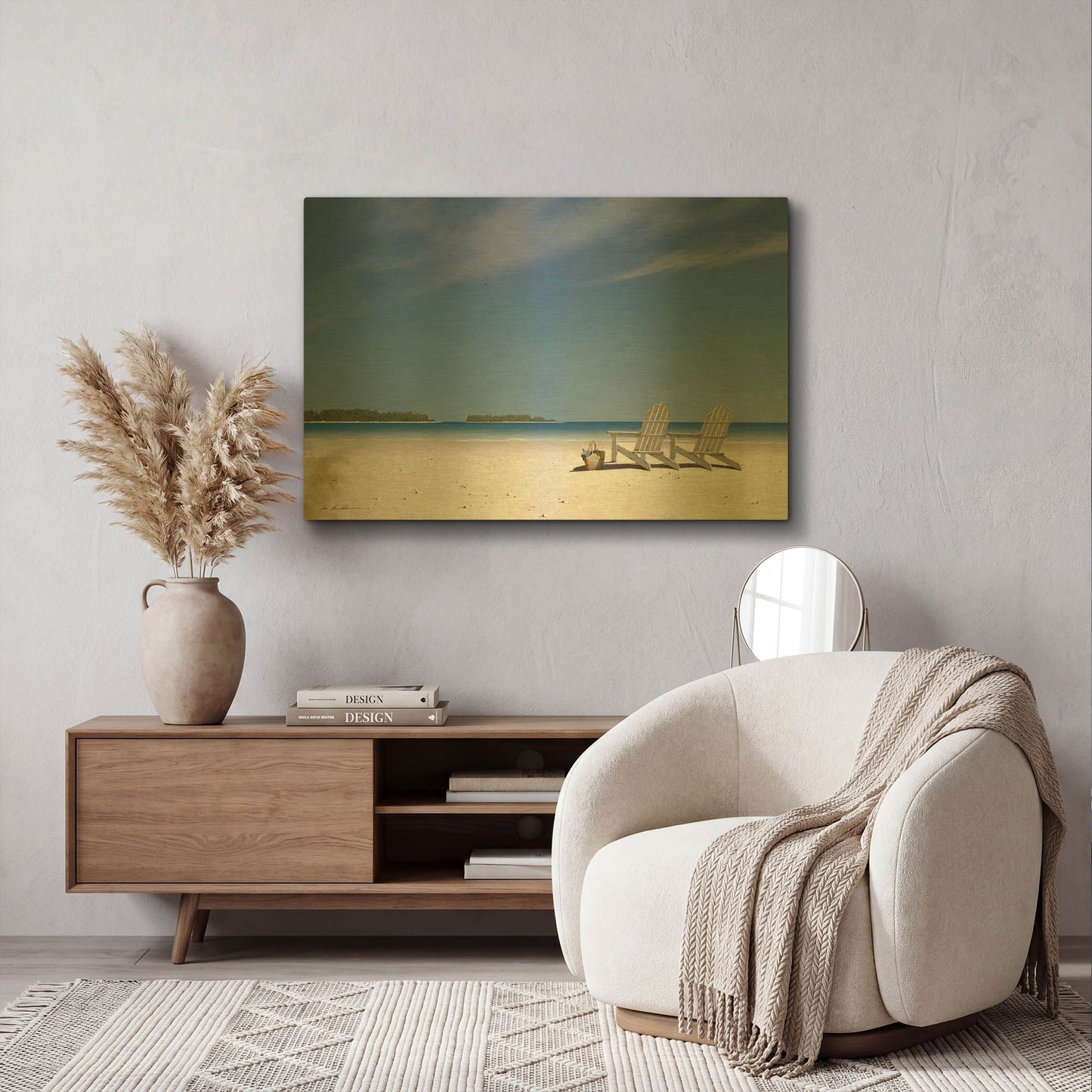 'A View For Two' By Zhen-Huan Lu Gold Metal Wall Art