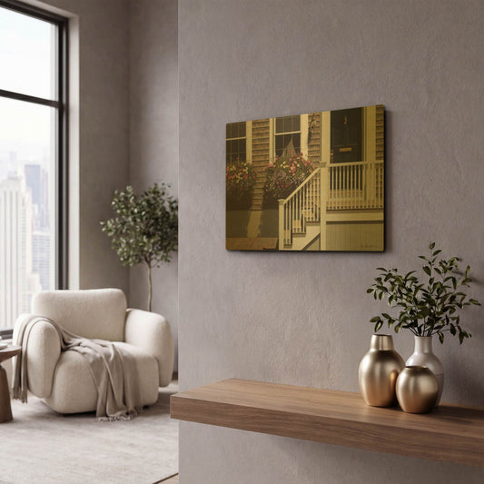 'Home' By Zhen-Huan Lu Gold Metal Wall Art