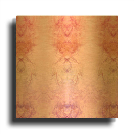 'Swirly Fractal' By Sabrina Balbuena Gold Metal Wall Art