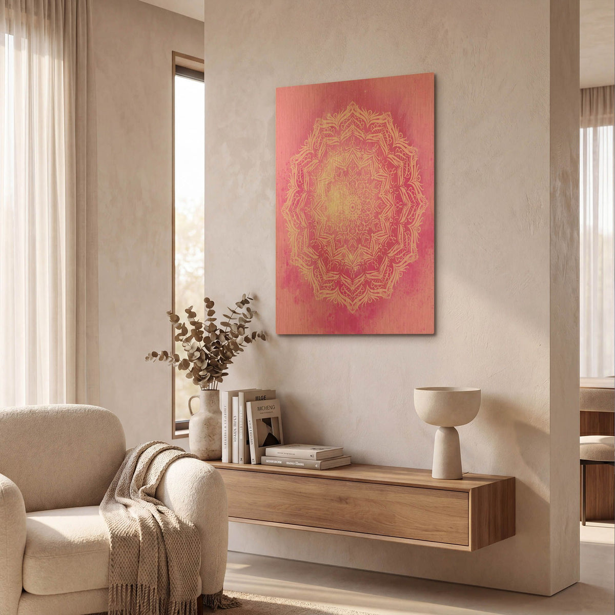 'Mandala Stars' By Sabrina Balbuena Gold Metal Wall Art