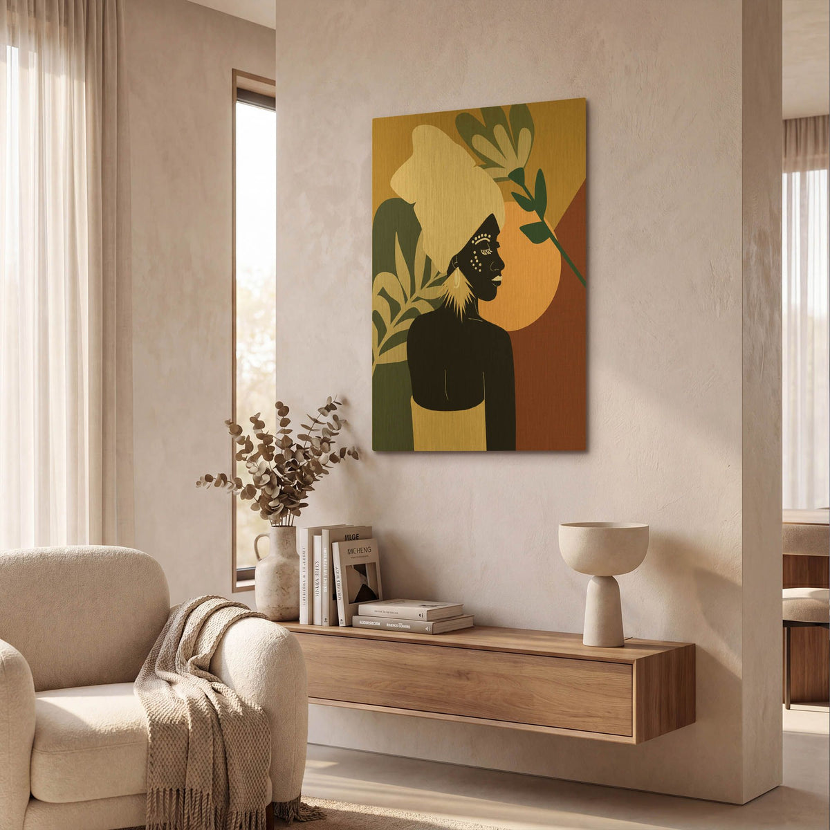 'Black Lives Matter-African Woman' By Sabrina Balbuena Gold Metal Wall Art