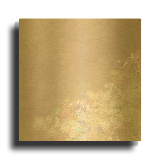 'Surf And Sand Corals 4' By Sabrina Balbuena Gold Metal Wall Art