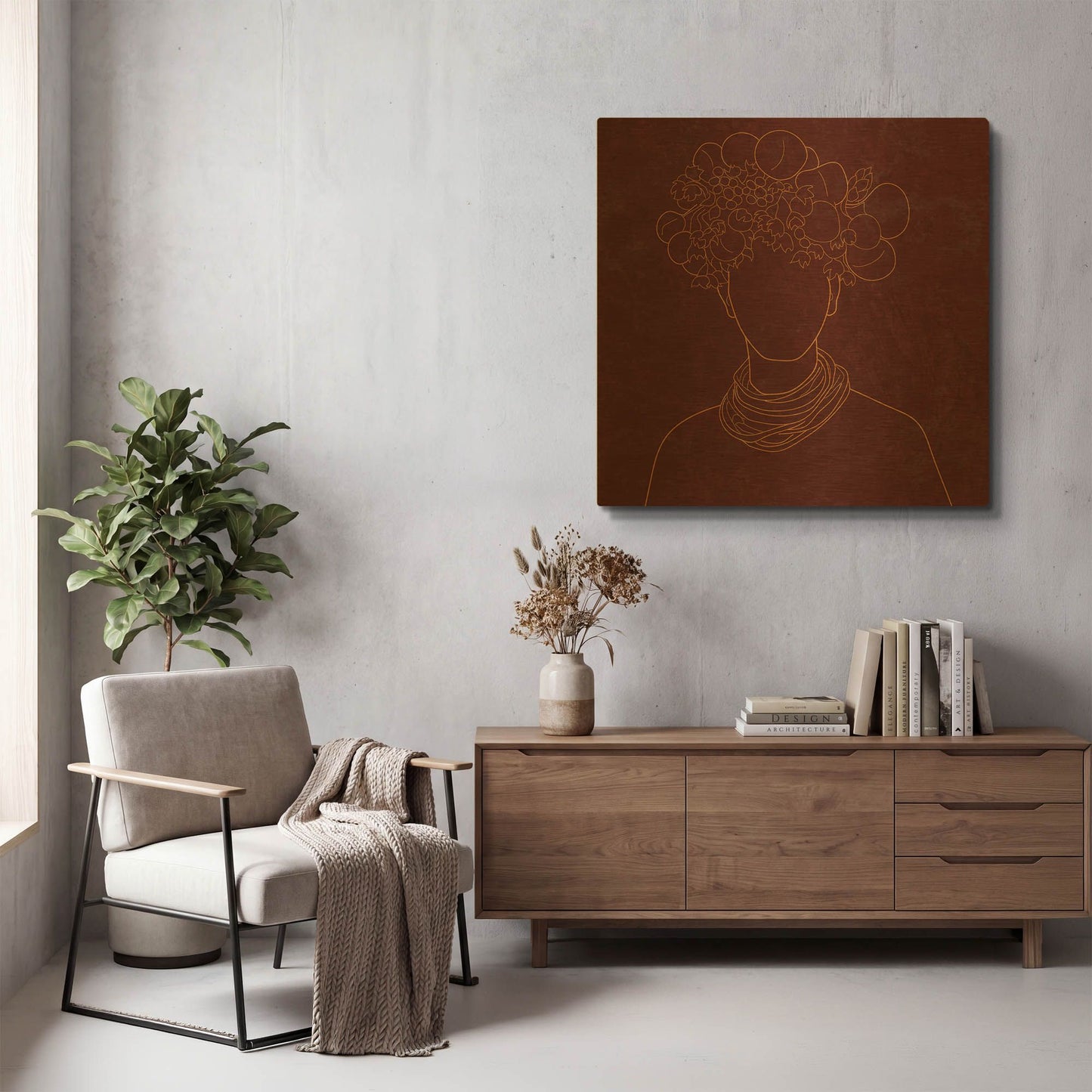 'Africa Live Collection-African Man' By Sabrina Balbuena Gold Metal Wall Art