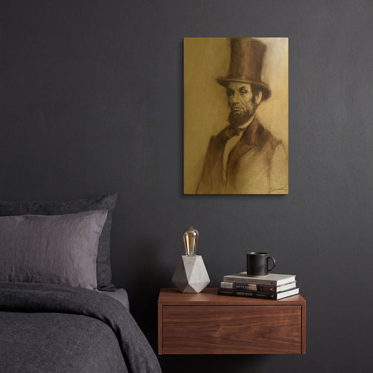 'Honest Abe' By Robert Campbell Gold Metal Wall Art
