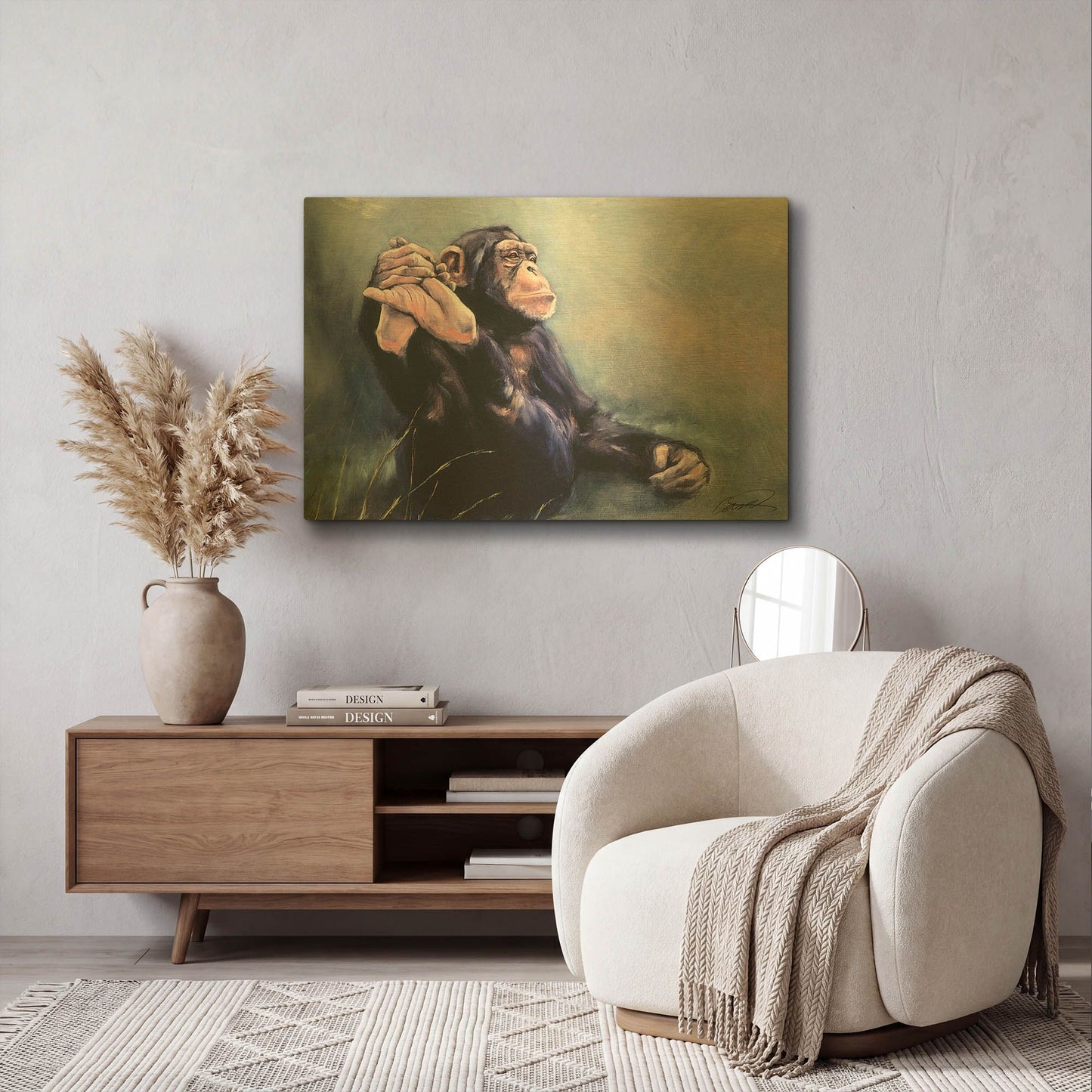 'C' By Robert Campbell Gold Metal Wall Art