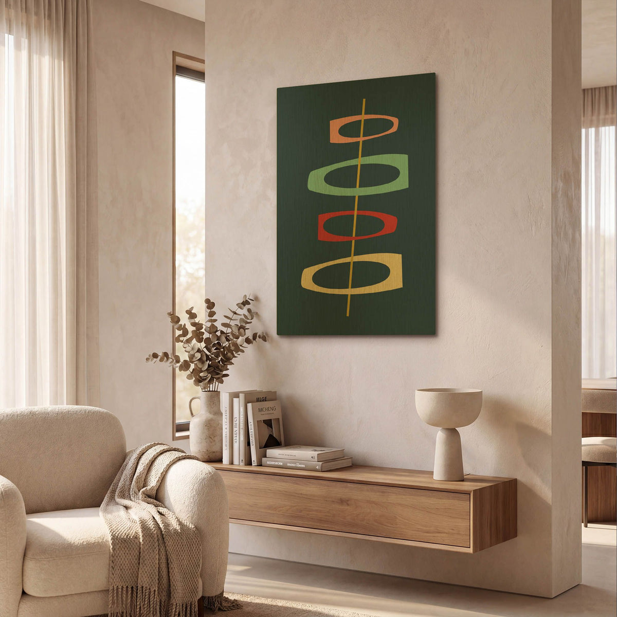 'Mid Century Modern' By Gary Williams Gold Metal Wall Art