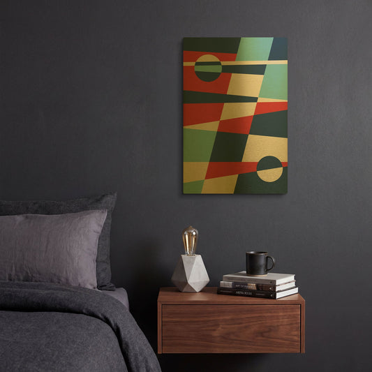 'Mid Century Modern 2' By Gary Williams Gold Metal Wall Art