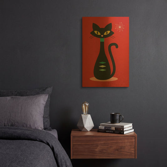 'Mid Century Modern 7' By Gary Williams Gold Metal Wall Art