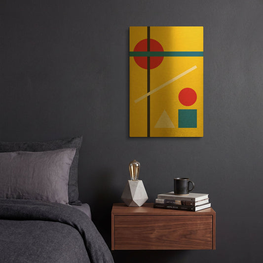'Bauhaus 4' By Gary Williams Gold Metal Wall Art