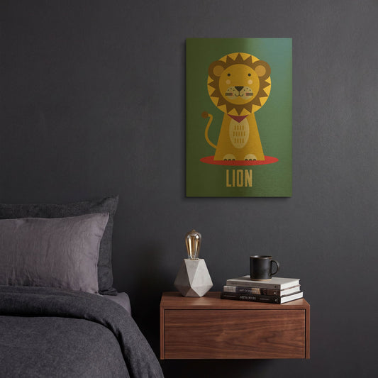 'Lion Kids Nursery' By Gary Williams Gold Metal Wall Art