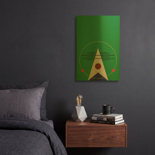 'Suprematist Abstract Geometric' By Gary Williams Gold Metal Wall Art