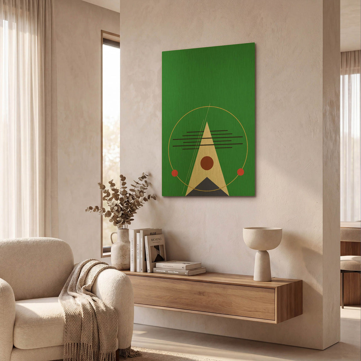 'Suprematist Abstract Geometric' By Gary Williams Gold Metal Wall Art