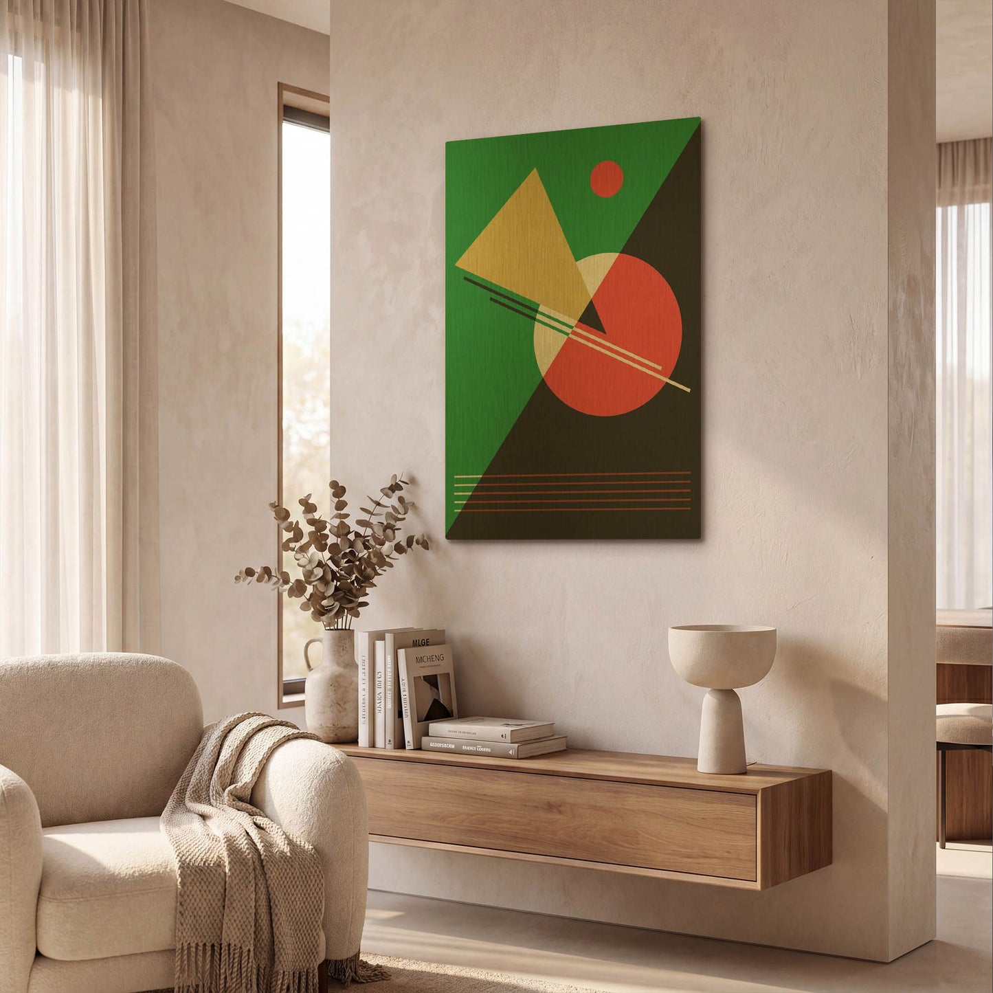 'Suprematist Abstract Geometric 6' By Gary Williams Gold Metal Wall Art