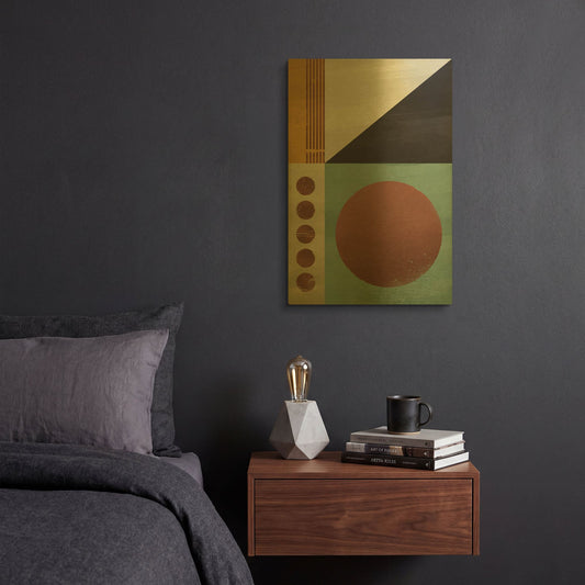 'Abstract Geometric' By Gary Williams Gold Metal Wall Art
