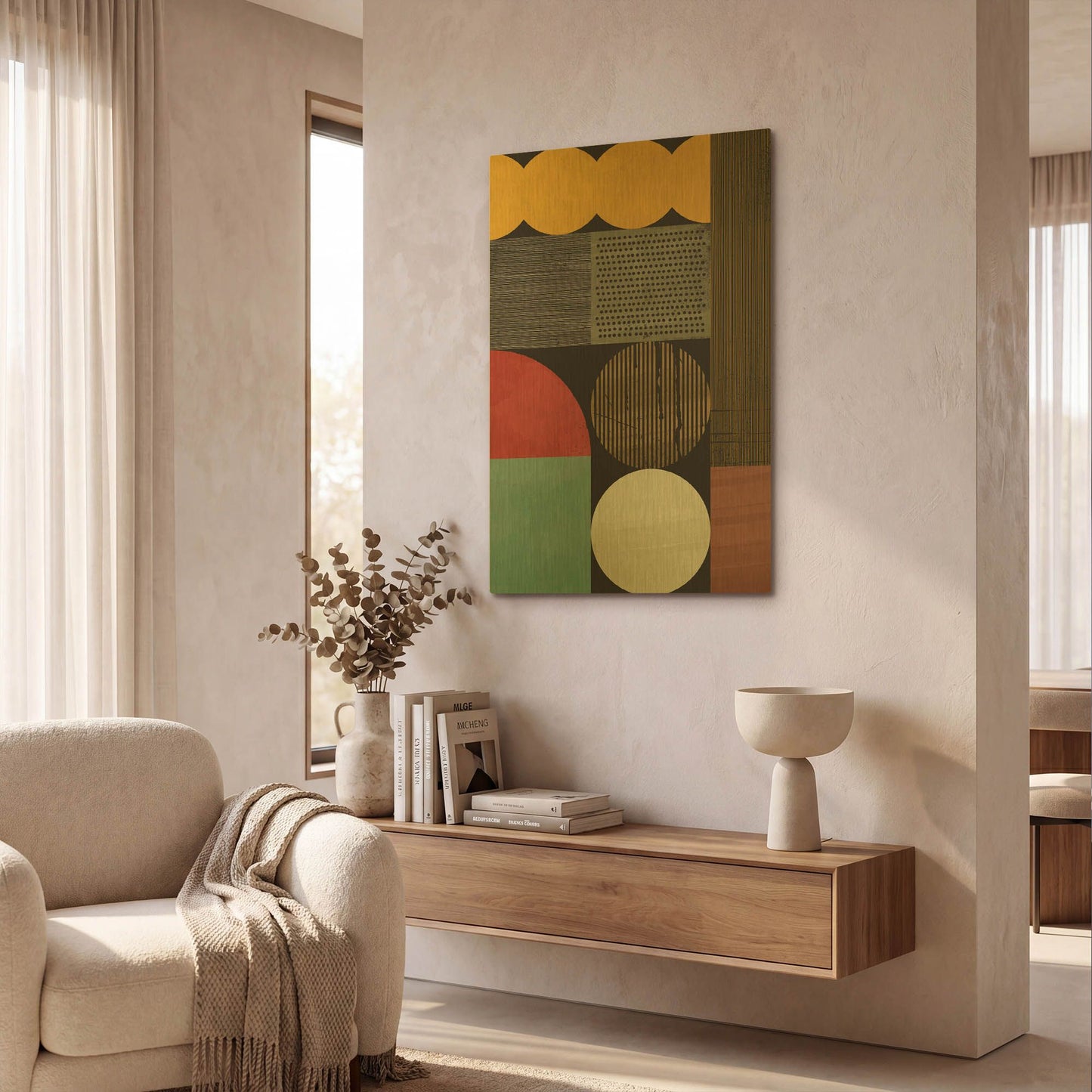 'Abstract Geometric 15' By Gary Williams Gold Metal Wall Art