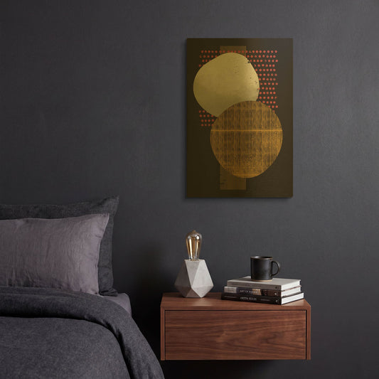 'Abstract Geometric 20' By Gary Williams Gold Metal Wall Art