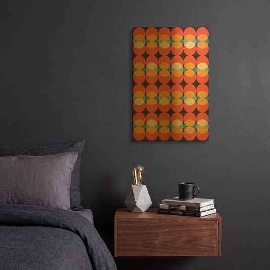 'Retro 8' By Gary Williams Gold Metal Wall Art