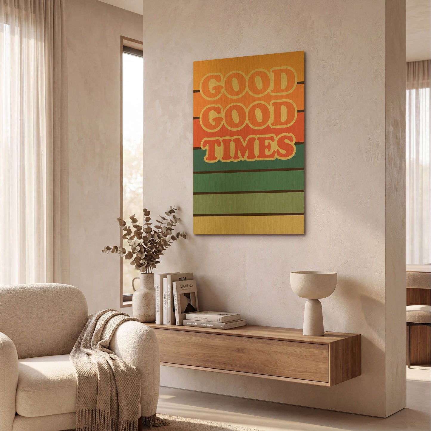 'Retro 10' By Gary Williams Gold Metal Wall Art