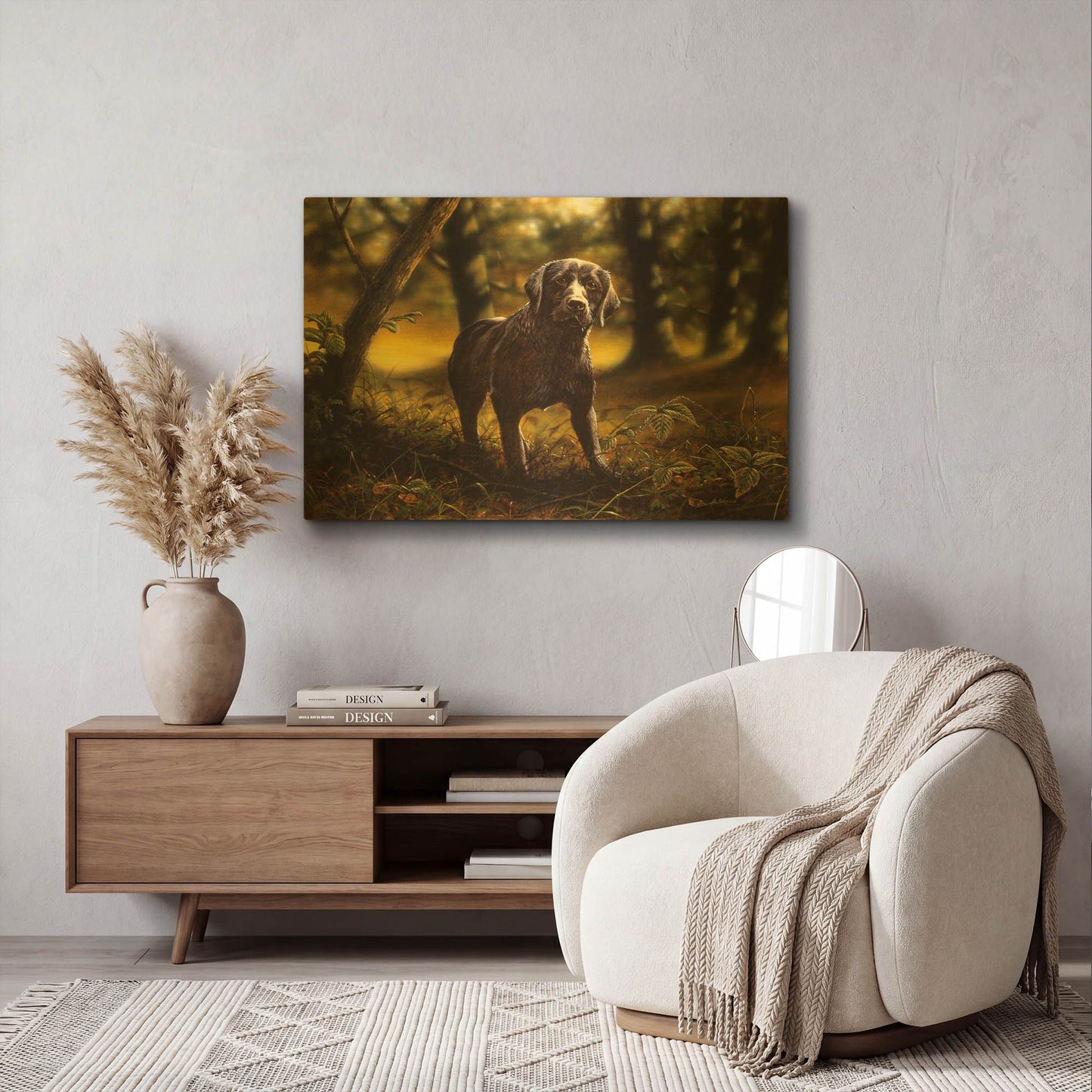'Dream Dog' By John Silver Gold Metal Wall Art