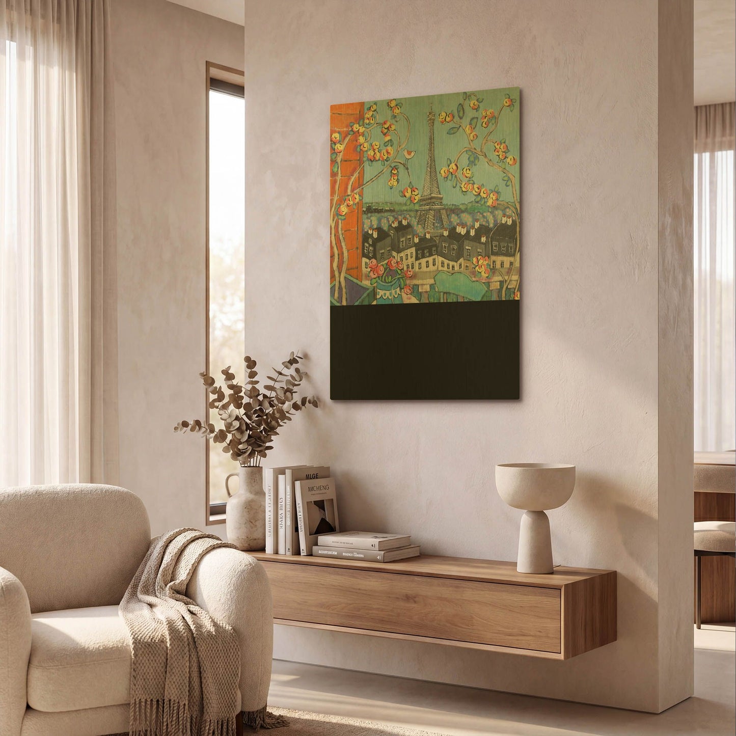 'Eiffel Tower I' By Holly Wojhan Gold Metal Wall Art