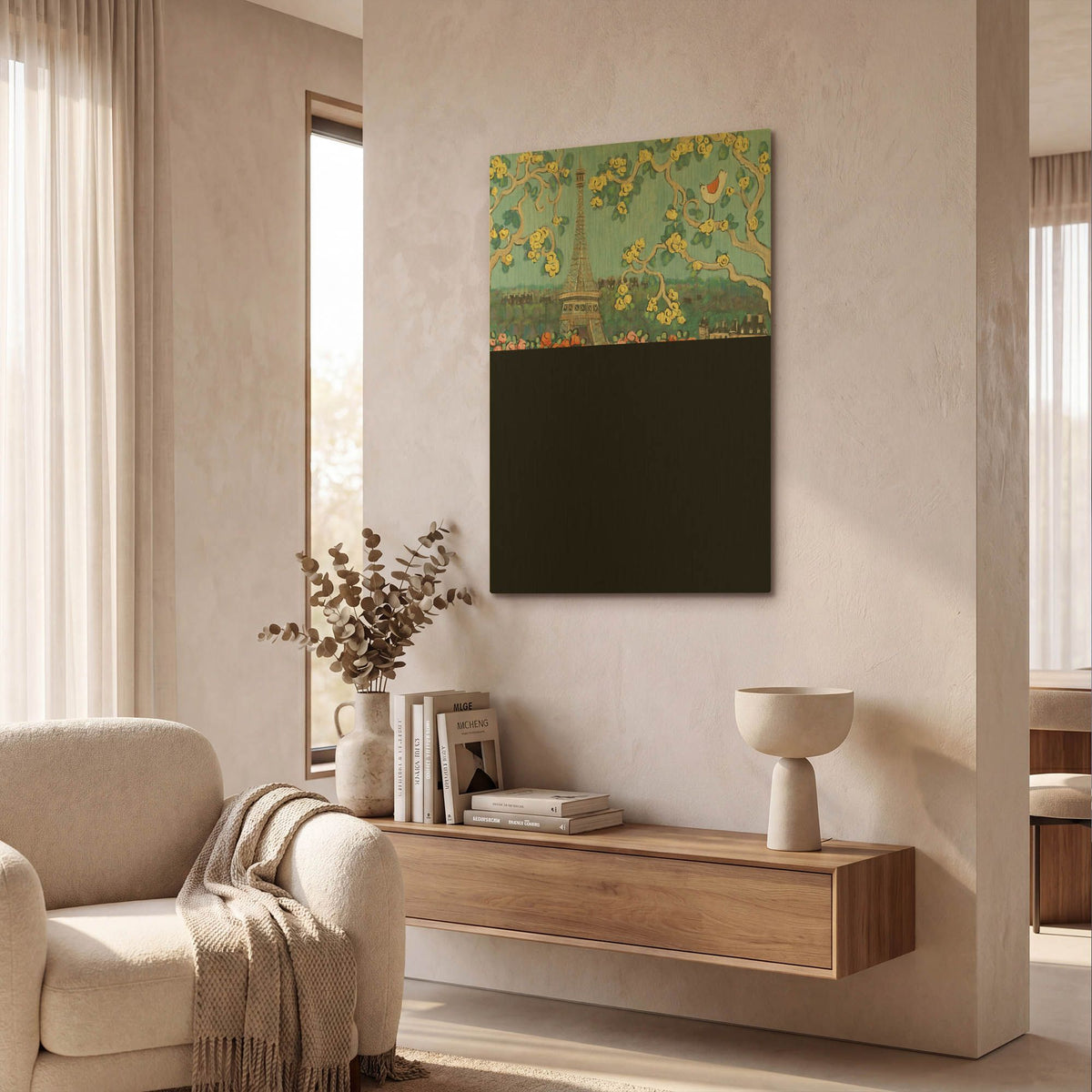 'Eiffel Tower II' By Holly Wojhan Gold Metal Wall Art