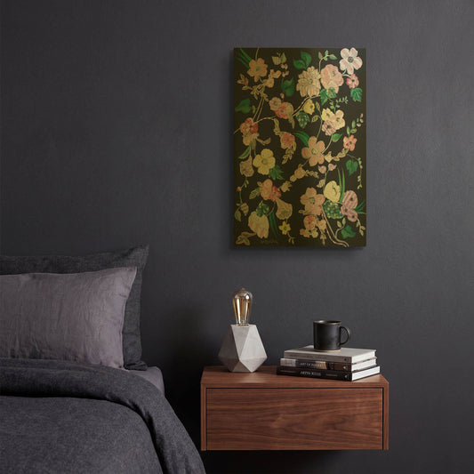 'Flowerness' By Holly Wojhan Gold Metal Wall Art