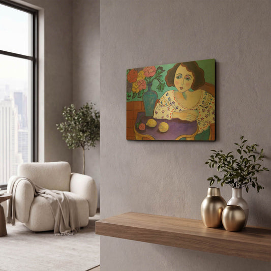 'Matisse Muse' By Holly Wojhan Gold Metal Wall Art