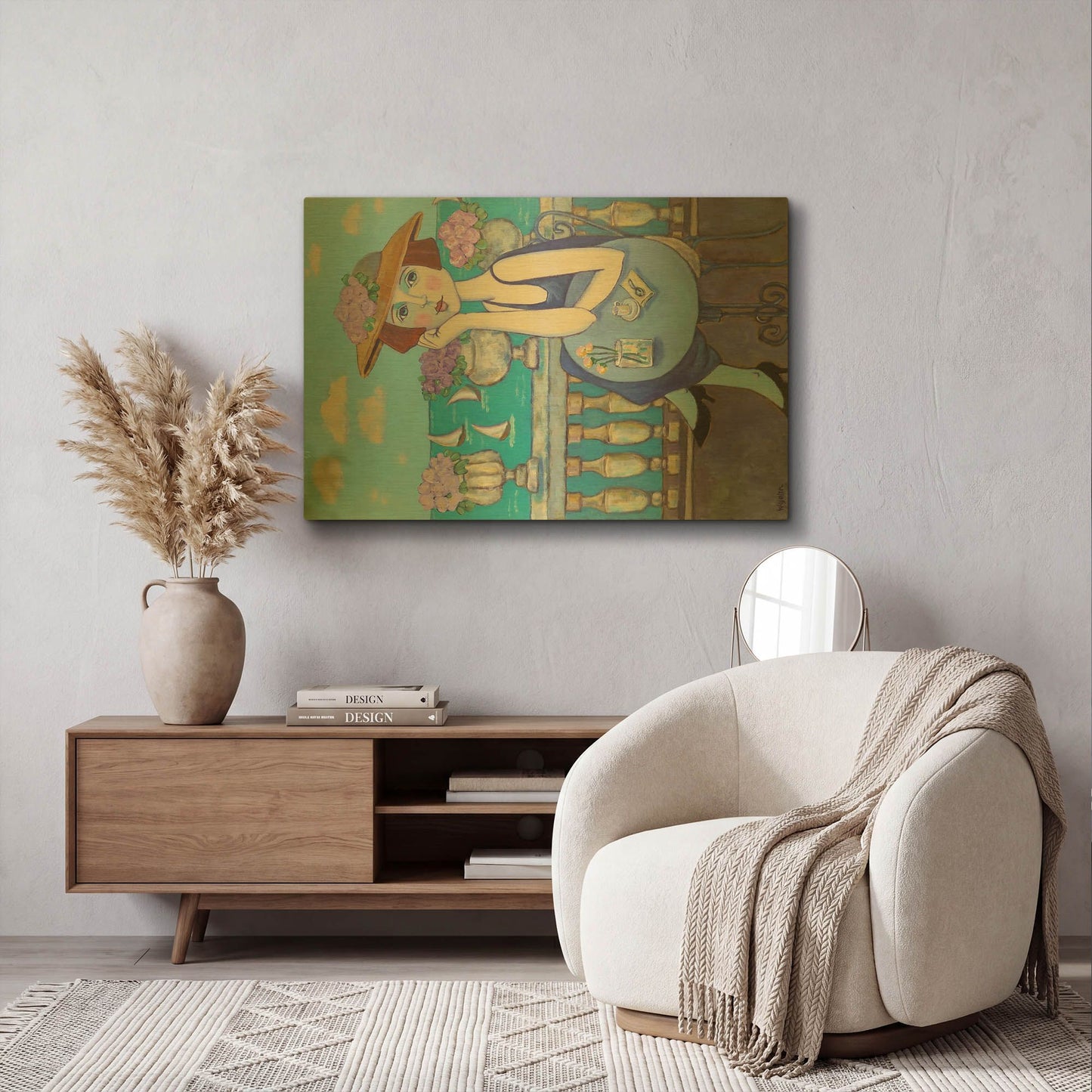 'Reviera' By Holly Wojhan Gold Metal Wall Art