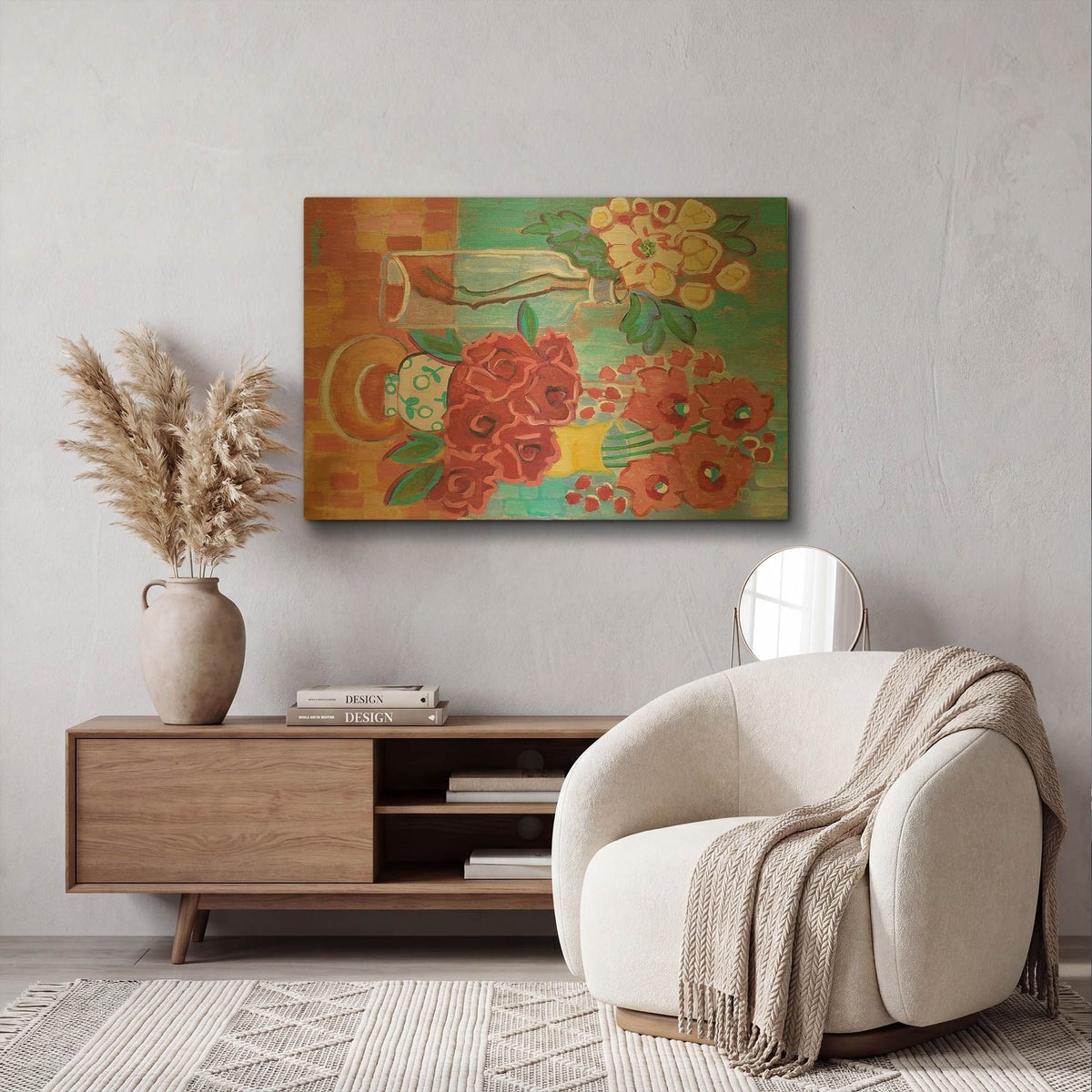 'Hello There Coral' By Holly Wojhan Gold Metal Wall Art