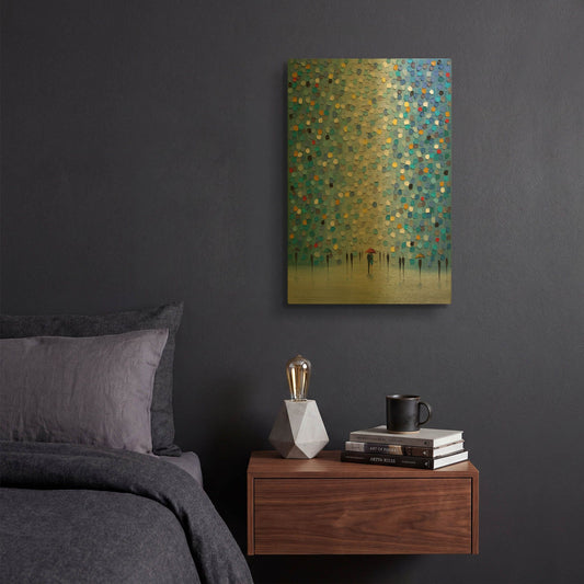 'Blue Heaven' By Ekaterina Ermilkina Gold Metal Wall Art