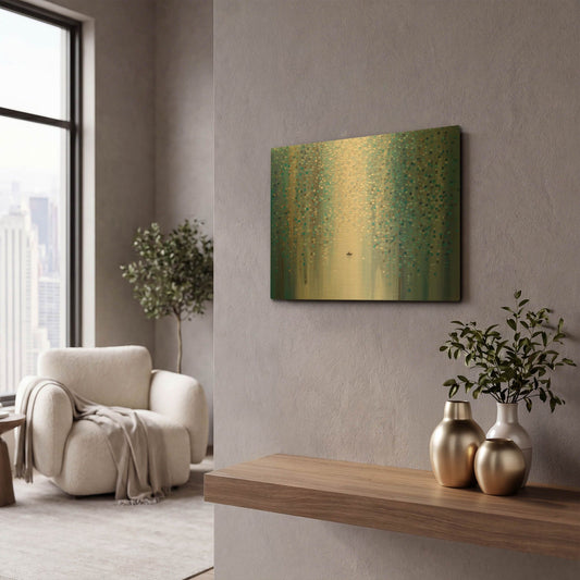 'Lovers' By Ekaterina Ermilkina Gold Metal Wall Art