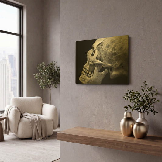 'The Beauty of Bones 2' By Ben Heine Gold Metal Wall Art
