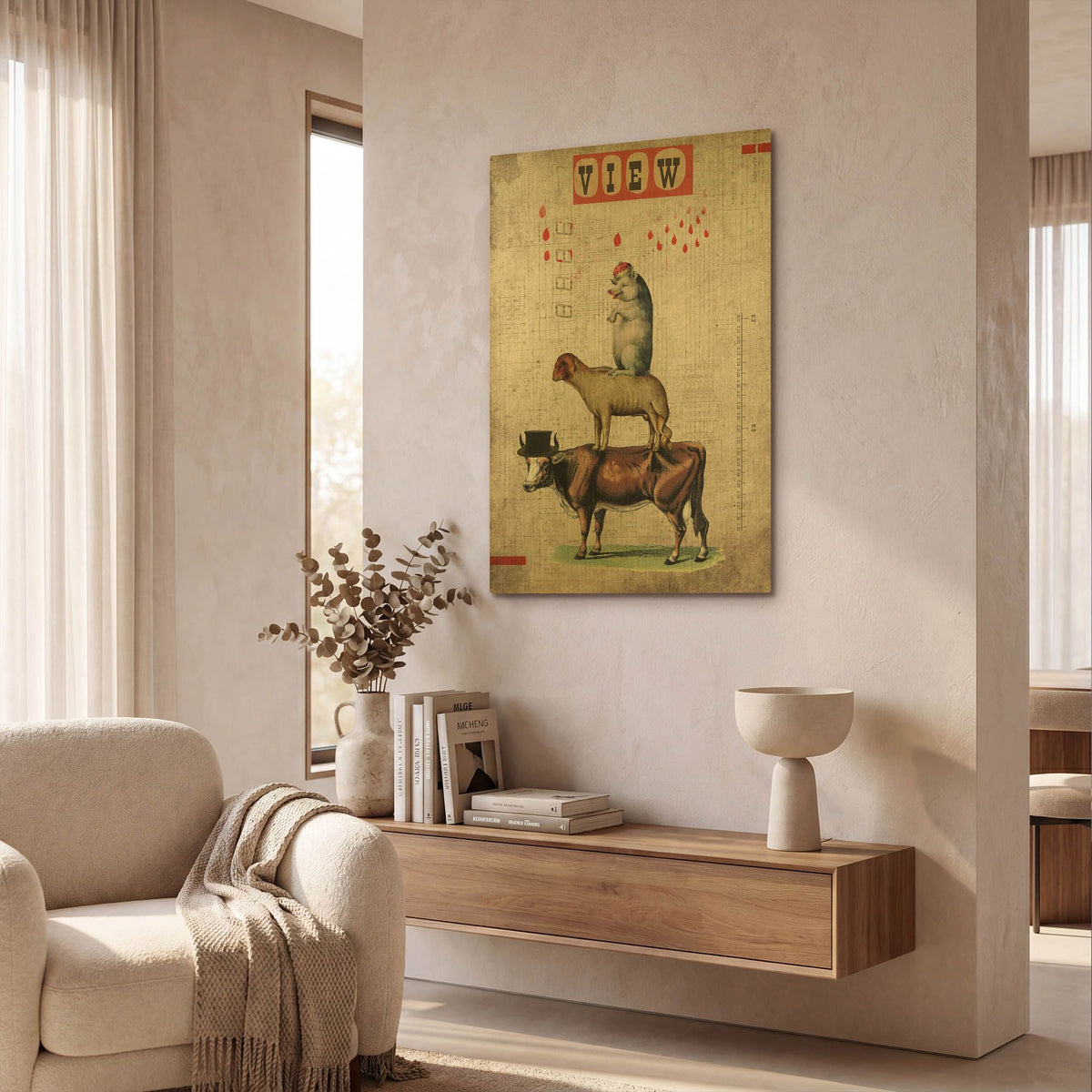'Together' By Elo Marc Gold Metal Wall Art