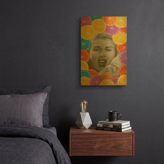 'Citrus Muss' By Elo Marc Gold Metal Wall Art