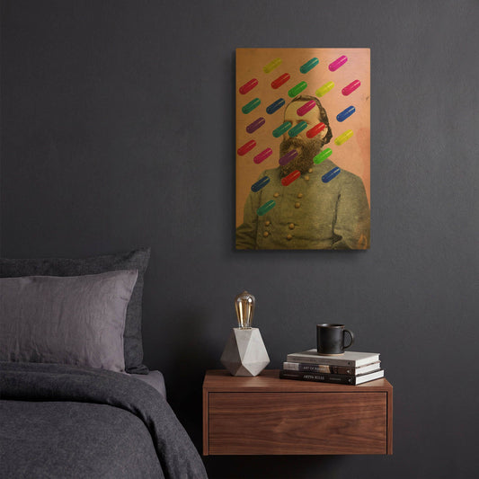 'Major Pill' By Elo Marc Gold Metal Wall Art