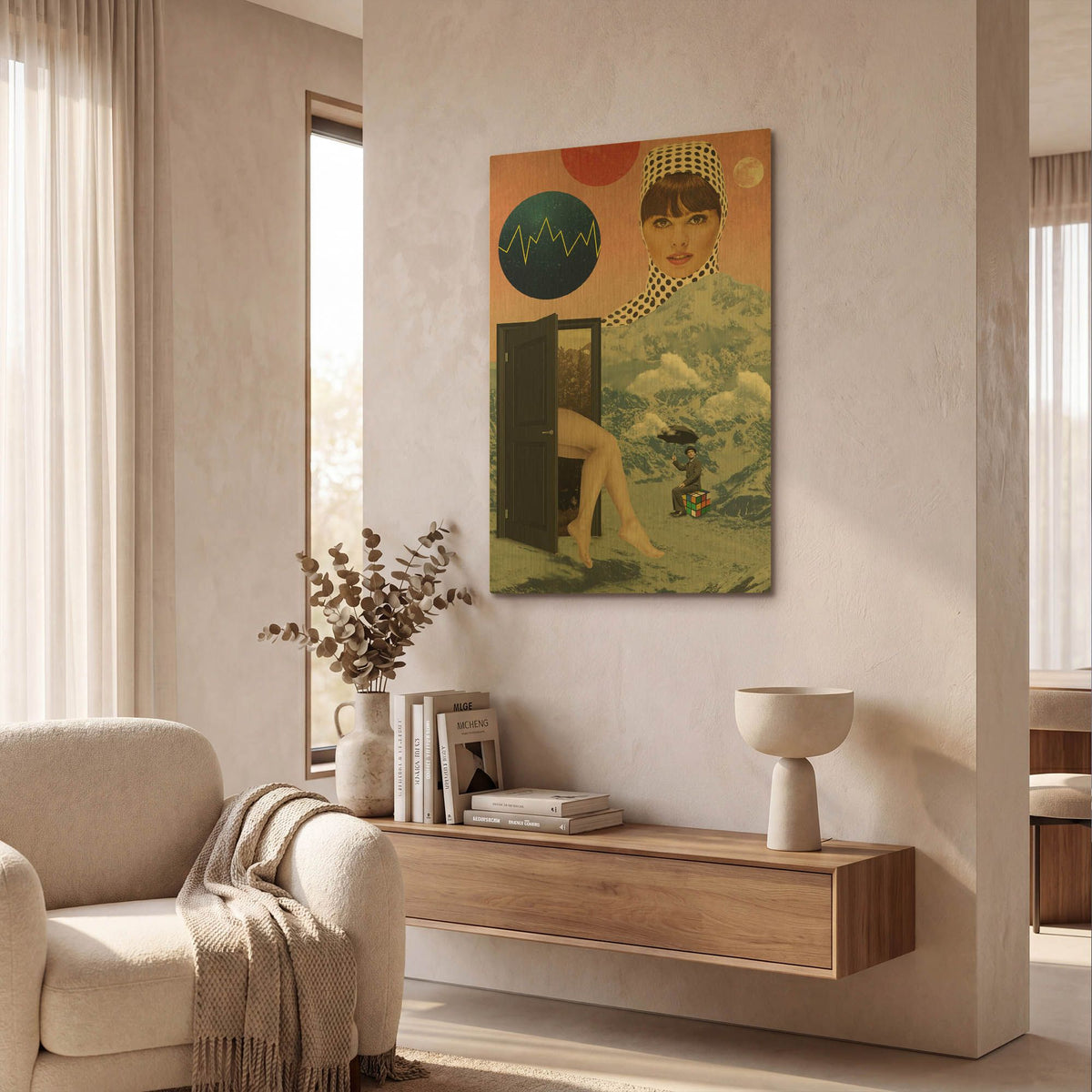 'Beyond The Unknown' By Elo Marc Gold Metal Wall Art