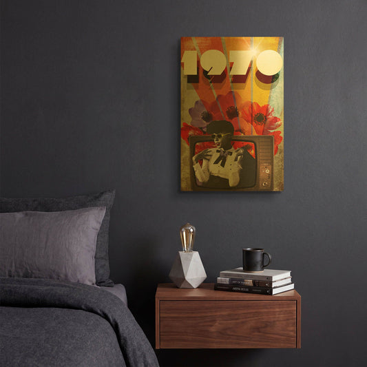 '1970' By Elo Marc Gold Metal Wall Art