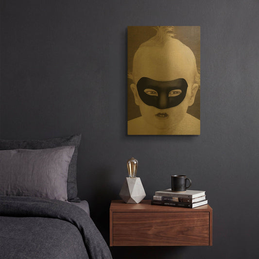 'Baby Hero' By Elo Marc Gold Metal Wall Art