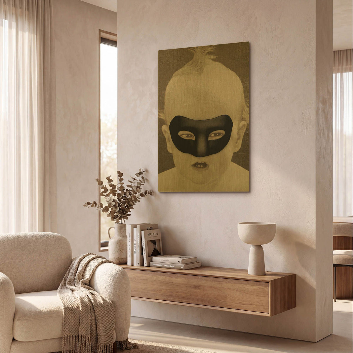 'Baby Hero' By Elo Marc Gold Metal Wall Art